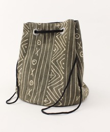 UNBILLION | アフリカンスクエアー AFRICANSQUARE / 泥染め巾着(ショルダーバッグ)