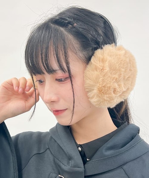 axes femme（アクシーズファム）の「合皮×エコファーイヤーマフ