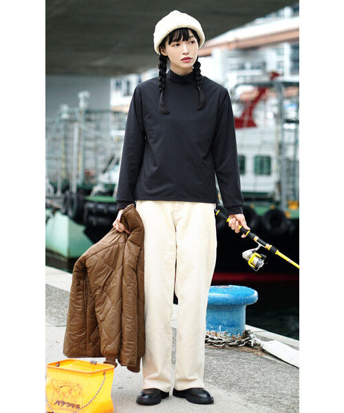 zootie（ズーティー）の「BBプルオーバー［ハイネック］（Tシャツ/カットソー・レディース・ライトグレー/ブラック・L/M/S）」の11枚目の写真