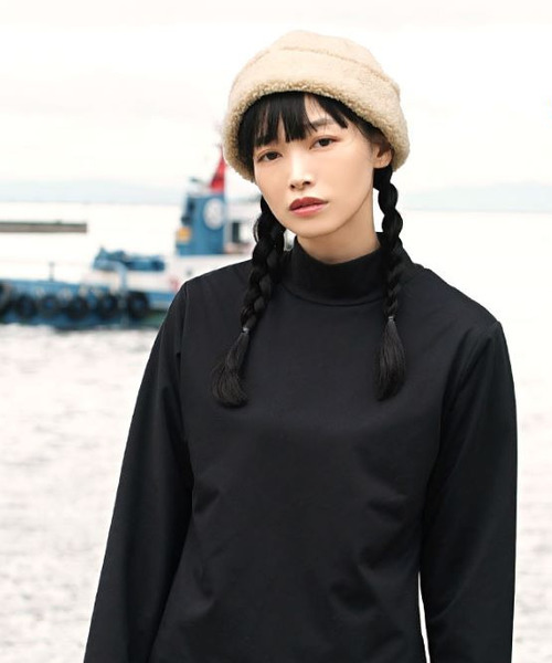 zootie（ズーティー）の「BBプルオーバー［ハイネック］（Tシャツ/カットソー・レディース・ライトグレー/ブラック・L/M/S）」の10枚目の写真