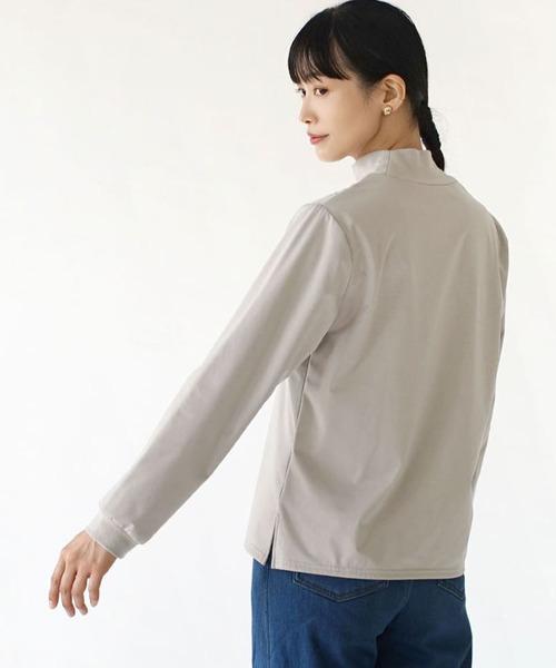 zootie（ズーティー）の「BBプルオーバー［ハイネック］（Tシャツ/カットソー・レディース・ライトグレー/ブラック・L/M/S）」の6枚目の写真