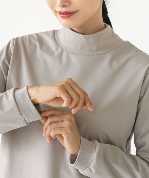 zootie（ズーティー）の「BBプルオーバー［ハイネック］（Tシャツ/カットソー・レディース・ライトグレー/ブラック・L/M/S）」の5枚目の写真