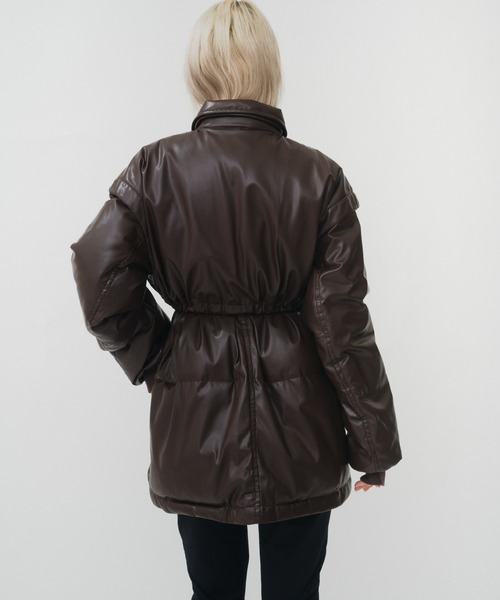 ティノラス★フェイクレイヤードライナー付きレザージャケット★ TA5501 LAYERED IMITATION LEATHER PAD JACKET / レイヤードイミテーション