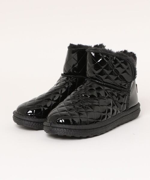 shoes365】キルティング内ボアショートブーツ（ブーツ）｜shoes365