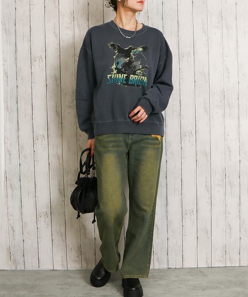 GORGE(ゴージ)の「ダメージデニムパンツ(デニムパンツ・レディース・グリーン/ブラウン・F)」の6枚目の写真