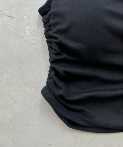 SHAGGIE（シャギー）の「ダブルストラップサイドギャザーインナーキャミソール（キャミソール・レディース・レッド/ホワイト/グレー/ブラック・FREE）」の15枚目の写真