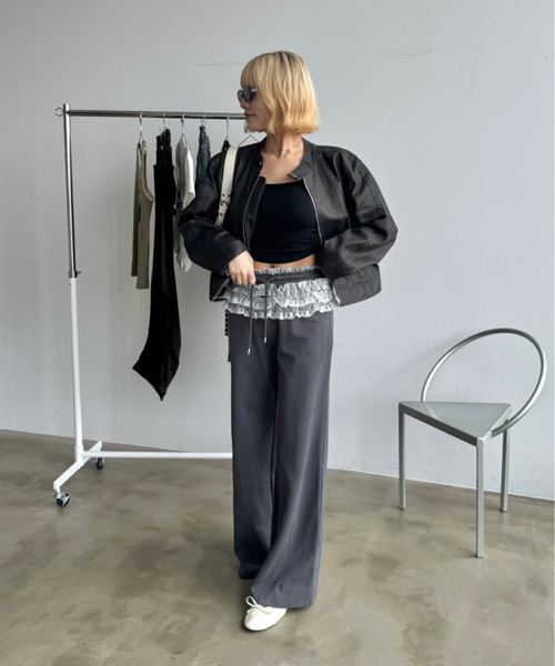 SHAGGIE（シャギー）の「ダブルストラップサイドギャザーインナーキャミソール（キャミソール・レディース・レッド/ホワイト/グレー/ブラック・FREE）」の16枚目の写真