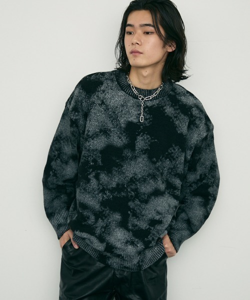 Shoowtime(ショウタイム)の「all over printed crew knit sweater / オールオーバープリンテッドクルーニットセーター(ニット/セーター・メンズ・ホワイト/ブラック/グレー・MEDIUM/X-LARGE/LARGE)」の19枚目の写真