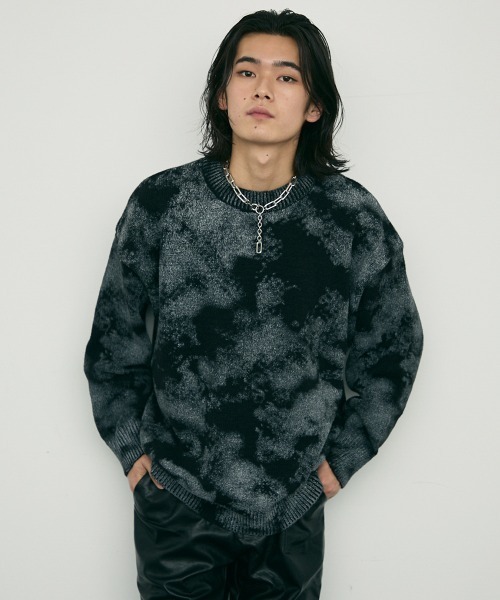 Shoowtime(ショウタイム)の「all over printed crew knit sweater / オールオーバープリンテッドクルーニットセーター(ニット/セーター・メンズ・ホワイト/ブラック/グレー・MEDIUM/X-LARGE/LARGE)」の20枚目の写真