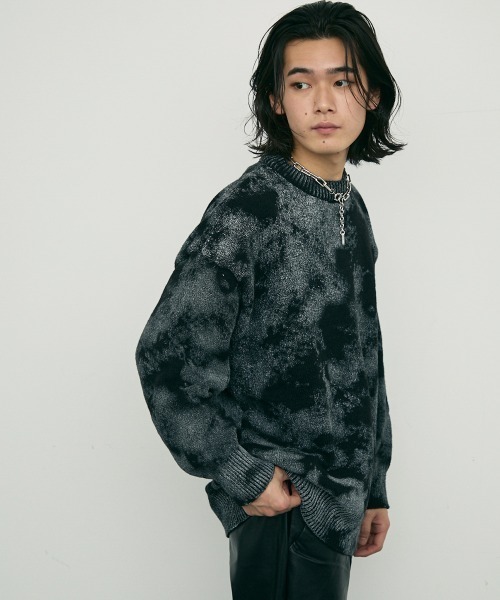 Shoowtime(ショウタイム)の「all over printed crew knit sweater / オールオーバープリンテッドクルーニットセーター(ニット/セーター・メンズ・ホワイト/ブラック/グレー・MEDIUM/X-LARGE/LARGE)」の21枚目の写真