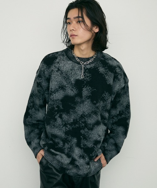 Shoowtime(ショウタイム)の「all over printed crew knit sweater / オールオーバープリンテッドクルーニットセーター(ニット/セーター・メンズ・ホワイト/ブラック/グレー・MEDIUM/X-LARGE/LARGE)」の22枚目の写真
