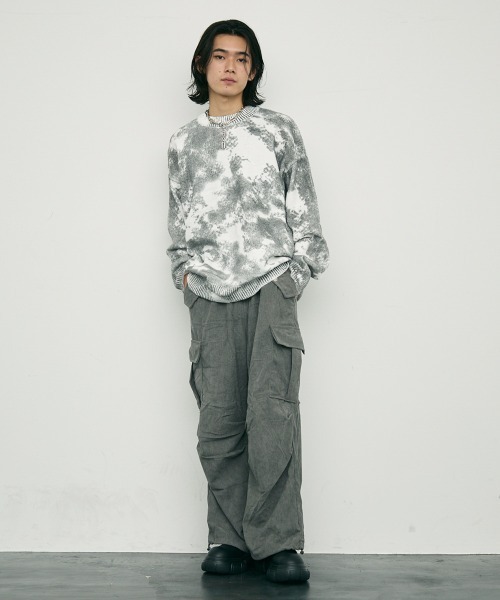 Shoowtime(ショウタイム)の「all over printed crew knit sweater / オールオーバープリンテッドクルーニットセーター(ニット/セーター・メンズ・ホワイト/ブラック/グレー・MEDIUM/X-LARGE/LARGE)」の12枚目の写真