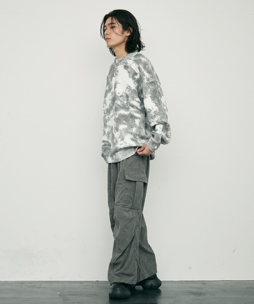 Shoowtime(ショウタイム)の「all over printed crew knit sweater / オールオーバープリンテッドクルーニットセーター(ニット/セーター・メンズ・ホワイト/ブラック/グレー・MEDIUM/X-LARGE/LARGE)」の14枚目の写真