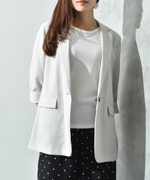 新品 Rene（ルネ）コサージュ付き ツイード ジャケット 定価157