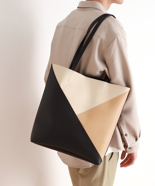 THE SHOP TK （ザ ショップ ティーケー ）の「【新色追加】パネルライントート（トートバッグ・メンズ・ブラック系9/ブラック系8/ベージュ系9・00）」の3枚目の写真