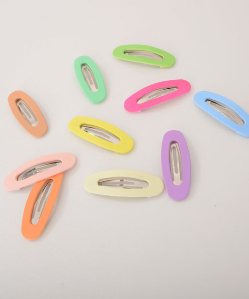 float】カラフル パッチンピン【10個セット】（ヘアピン）｜TONE