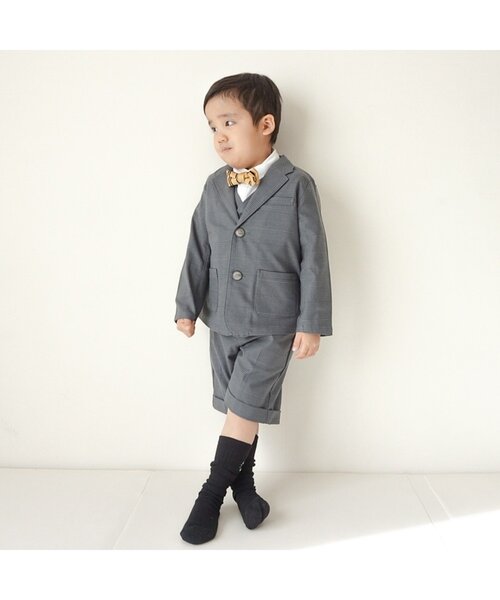 BREEZE(ブリーズ)の「【セットアップ可】フォーマルジャケット(スーツジャケット・キッズ・ネイビー/グレー・130/120/110/100/90)」の6枚目の写真