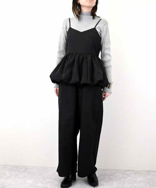 STYLEBLOCK（スタイルブロック）の「タフタバルーンキャミオールインワン（サロペット/オーバーオール・レディース・ホワイト系その他/ブラック/ベージュ・M）」の7枚目の写真
