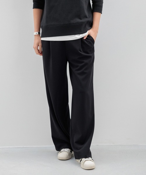 HEREIAM(ヘレイアム)の「【HEREIAM】ジョーゼットワイドパンツ(その他パンツ・レディース・ブラック/ライトグレー・SMALL/MEDIUM)」の4枚目の写真