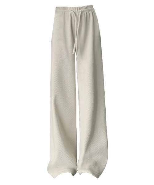 DAY CLOSET（デイ クローゼット）の「【大きいサイズ有/裏起毛】冬もぽかぽか。ヘリンボーン柄コーデュロイワイドイージーパンツ レディース（その他パンツ・レディース・ブルー/グレー/ブラック/アイボリー/ピンク/ブラウン・L/M/S/XL）」の8枚目の写真