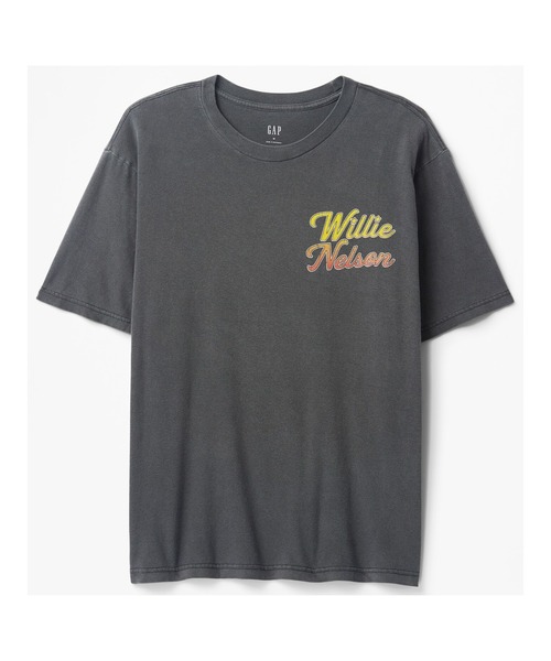 GAP(ギャップ)の「■Willie Nelson ウィリー・ネルソン グラフィックTシャツ(Tシャツ/カットソー・メンズ・ブラック・M/XL/L/S/XS)」の2枚目の写真