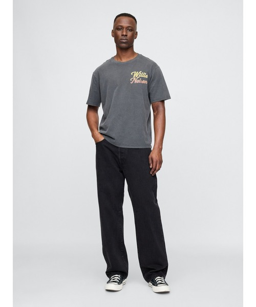 GAP(ギャップ)の「■Willie Nelson ウィリー・ネルソン グラフィックTシャツ(Tシャツ/カットソー・メンズ・ブラック・M/XL/L/S/XS)」の4枚目の写真