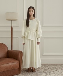 moi tytto | ウエストアシメワンピース(ワンピース)