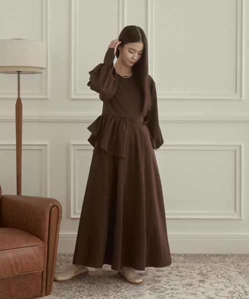 セール】ウエストアシメワンピース（ワンピース）｜moi tytto