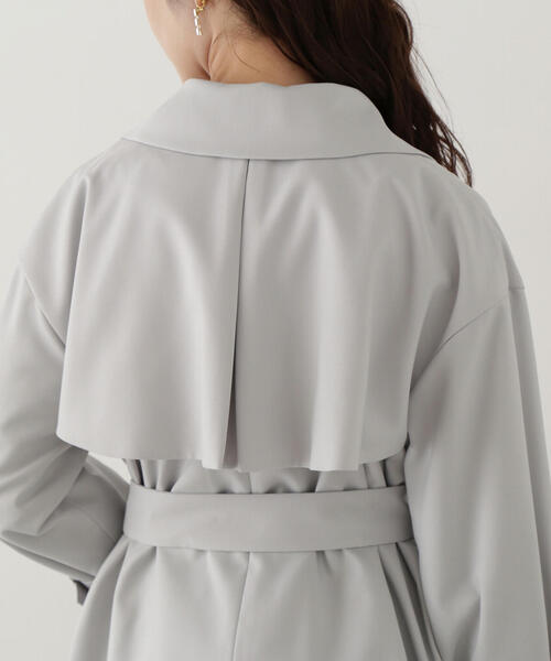 PROPORTION BODY DRESSING（プロポーションボディドレッシング）の「ミドル丈ルーズトレンチ / 1215155200（トレンチコート・レディース・ライトグリーン/ネイビー/ベージュ・MEDIUM/SMALL）」の8枚目の写真