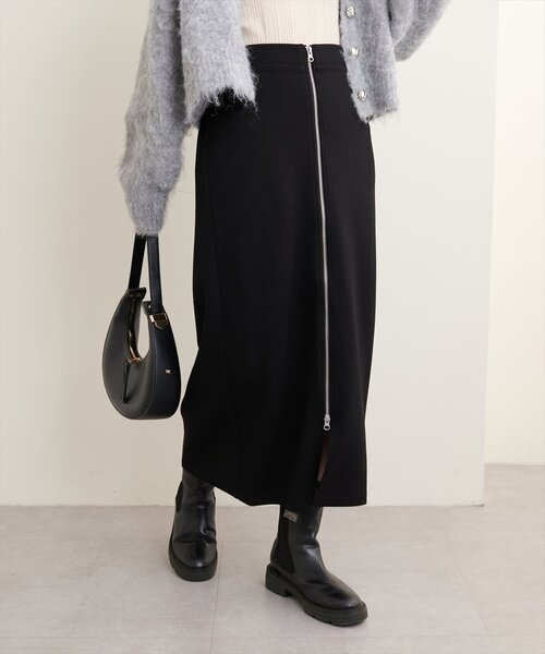 natural couture（ナチュラルクチュール）の「osono×ako Wジップカットポンチナロースカート（スカート・レディース・ベージュ/ミント/グレー/ブラック・FREE/LARGE）」の11枚目の写真