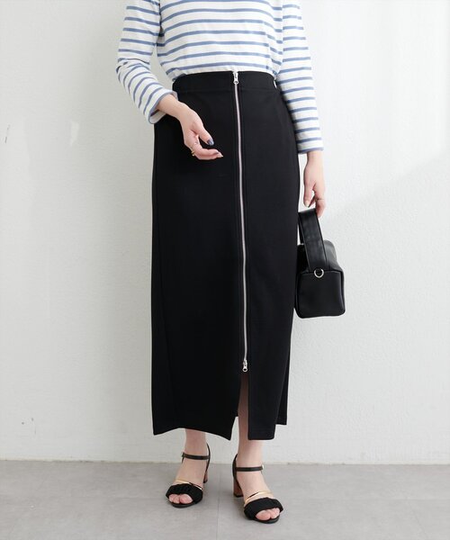 natural couture（ナチュラルクチュール）の「osono×ako Wジップカットポンチナロースカート（スカート・レディース・ベージュ/ミント/グレー/ブラック・FREE/LARGE）」の15枚目の写真