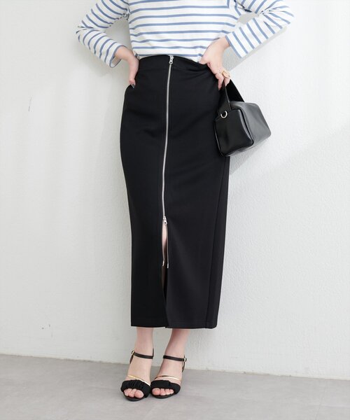 natural couture（ナチュラルクチュール）の「osono×ako Wジップカットポンチナロースカート（スカート・レディース・ベージュ/ミント/グレー/ブラック・FREE/LARGE）」の17枚目の写真