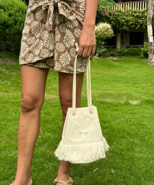 ROXY（ロキシー）の「CHARMING PURSE /ロキシーフリンジショルダーバック（ショルダーバッグ・レディース・ブラウン/ホワイト・FREE）」の2枚目の写真