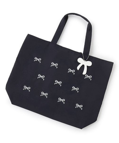 petit main（プティマイン）の「刺しゅうレッスンバッグ（トートバッグ・キッズ・ネイビー/ラベンダー・F）」の5枚目の写真