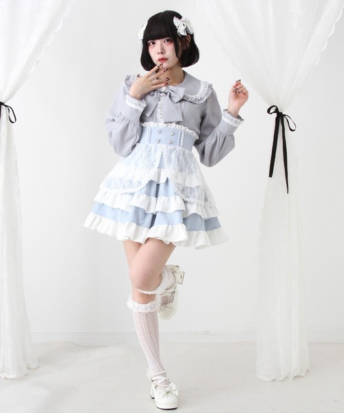 夢展望 DearMyLove ブラウス スカート リボン 3点セット 717+M4WAo8L._AC_SX569_.jpg