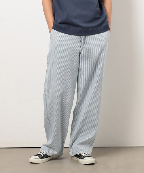 Purple&Yellow（パープルアンドイエロー）の「ホワイトブリーチヒッコリーペインターパンツ（その他パンツ・メンズ・ネイビー・X-SMALL/SMALL/MEDIUM/LARGE）」の5枚目の写真