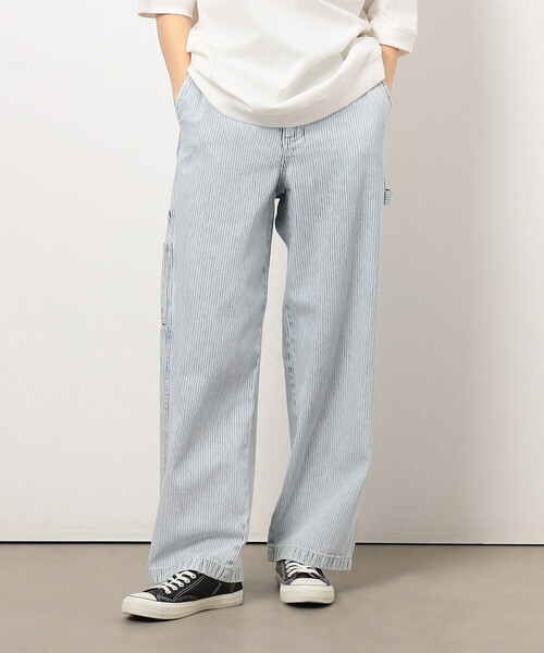 Purple&Yellow（パープルアンドイエロー）の「ホワイトブリーチヒッコリーペインターパンツ（その他パンツ・メンズ・ネイビー・X-SMALL/SMALL/MEDIUM/LARGE）」の11枚目の写真