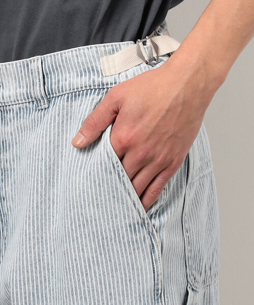 Purple&Yellow（パープルアンドイエロー）の「ホワイトブリーチヒッコリーペインターパンツ（その他パンツ・メンズ・ネイビー・X-SMALL/SMALL/MEDIUM/LARGE）」の19枚目の写真