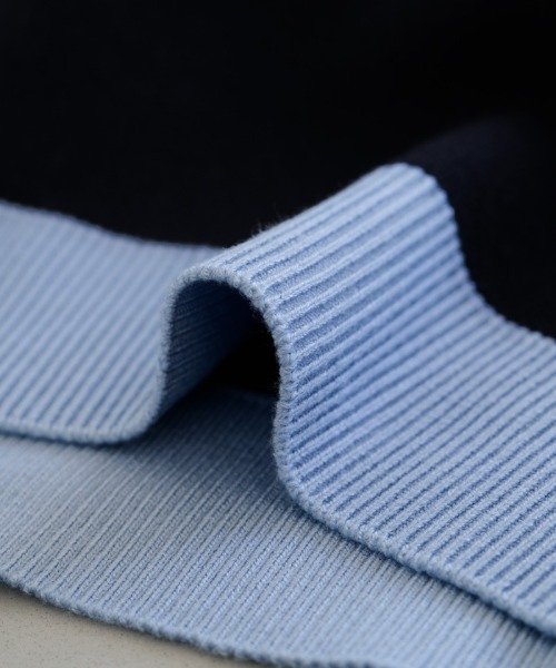 aquagarage（アクアガレージ）の「バイカラーカーディガン（カーディガン/ボレロ・レディース・ネイビー/ベージュ/ブラック・M/L）」の8枚目の写真