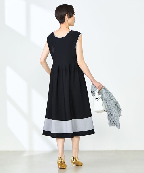 NOLLEY’S（ノーリーズ）の「《手洗い可能》2WAYノースリーブニットワンピース（ワンピース・レディース・ブラック/ネイビー/ブラック系その他3・38）」の8枚目の写真