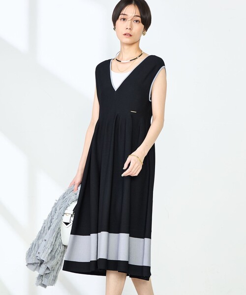 NOLLEY’S（ノーリーズ）の「《手洗い可能》2WAYノースリーブニットワンピース（ワンピース・レディース・ブラック/ネイビー/ブラック系その他3・38）」の10枚目の写真