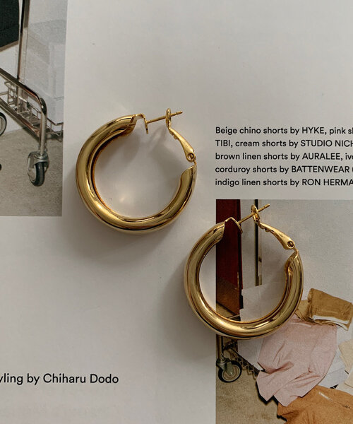 DouDou（ドゥドゥ）の「フープピアス（ピアス（両耳用）・レディース・ゴールド/シルバー・FREE）」の6枚目の写真