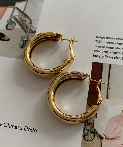DouDou（ドゥドゥ）の「フープピアス（ピアス（両耳用）・レディース・ゴールド/シルバー・FREE）」の7枚目の写真