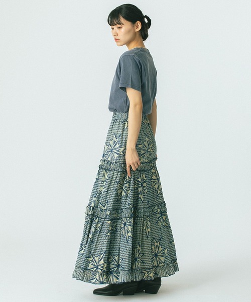 ROSE BUD（ローズバッド）の「(mag.by c)PRINT TIERED SKIRT（スカート・レディース・ブルー/ブラウン・ONE SIZE）」の12枚目の写真