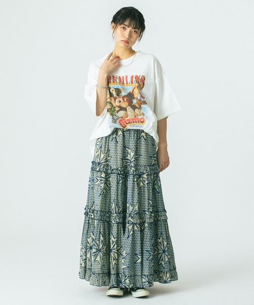 ROSE BUD（ローズバッド）の「(mag.by c)PRINT TIERED SKIRT（スカート・レディース・ブルー/ブラウン・ONE SIZE）」の20枚目の写真