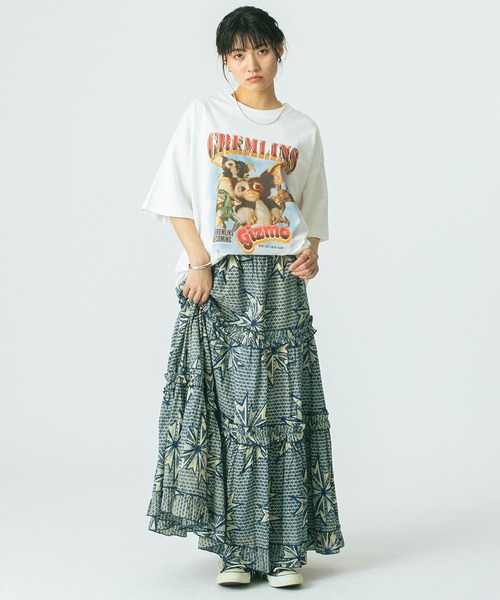 mag.by c)PRINT TIERED SKIRT（スカート）｜ROSE BUD（ローズ