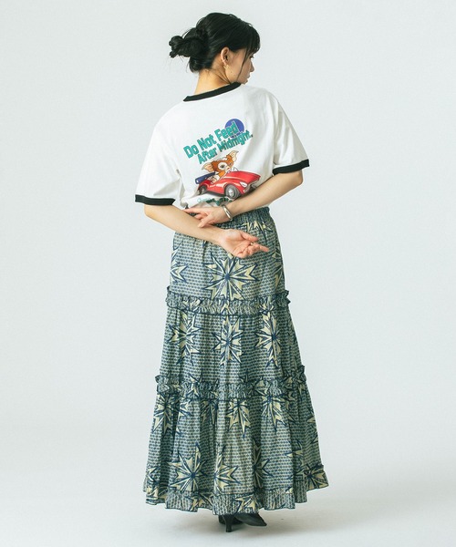 セール】(mag.by c)PRINT TIERED SKIRT（スカート）｜ROSE BUD