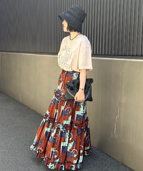 セール】(mag.by c)PRINT TIERED SKIRT（スカート）｜ROSE BUD