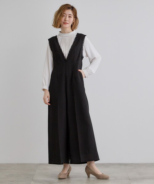 grove（グローブ）の「ツイードサロペット（サロペット/オーバーオール・レディース・ブラック/グレー・02/03/01/04/05）」の9枚目の写真