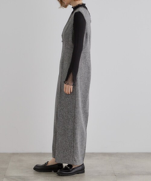 grove（グローブ）の「ツイードサロペット（サロペット/オーバーオール・レディース・ブラック/グレー・02/03/01/04/05）」の12枚目の写真